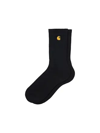 CARHARTT WIP | Socken CHASE white / gold | schwarz